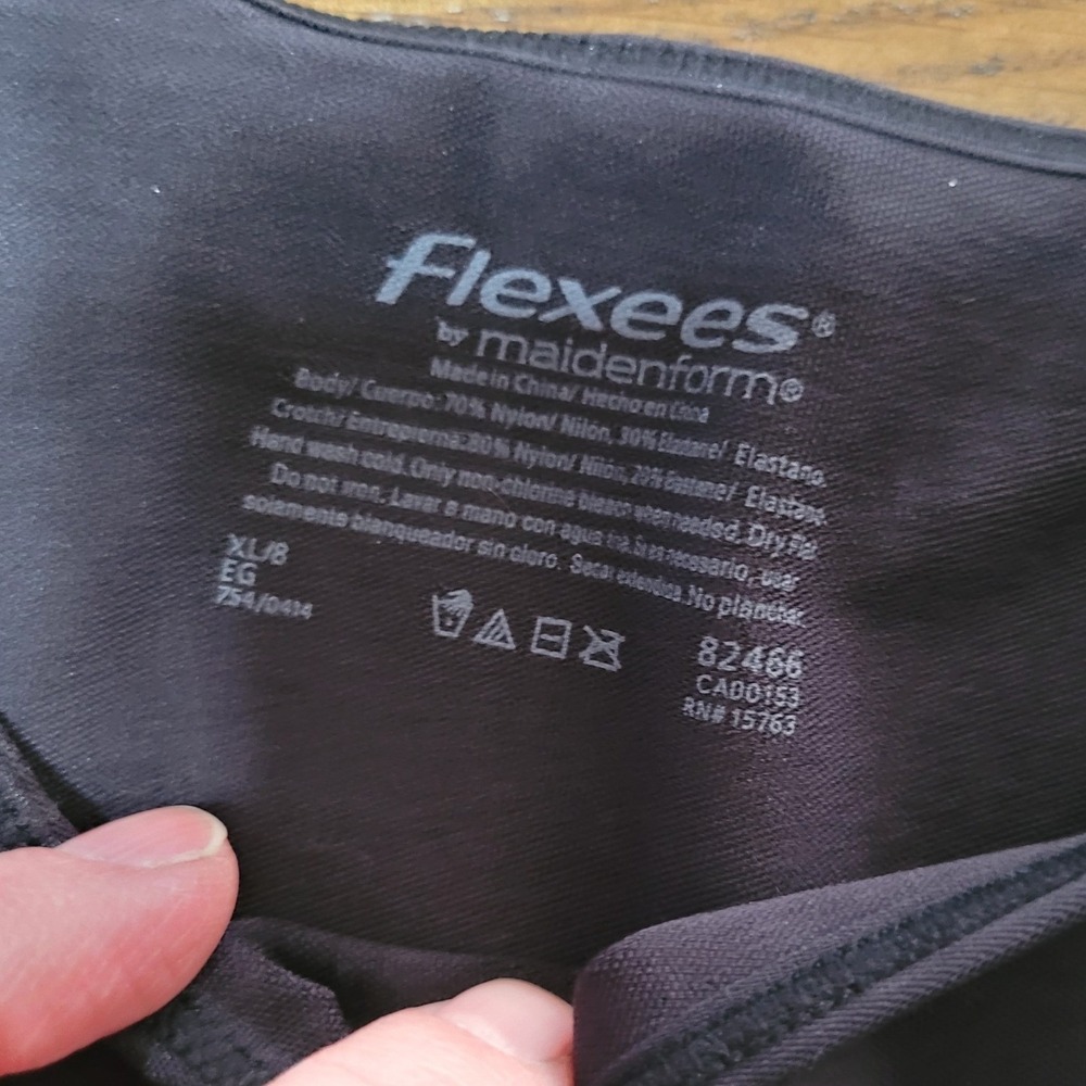 Flexees by Maidenform Ultra Firm‎ Control Seamless Singlet Bodysuit Black XL - Picture 6 of 6